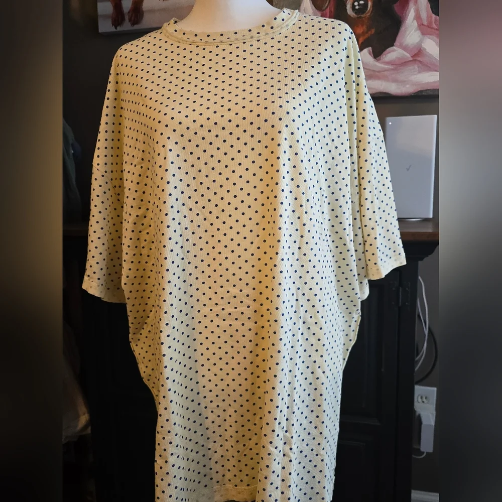 NWT We the Free Polka Dot Short Sleeve Tee - Cream and Black - Picture 3 of 8